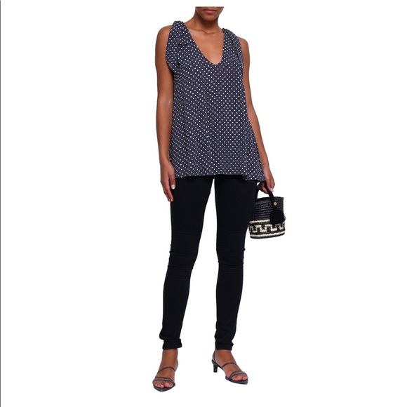 Zimmermann polka dot crepe blouse, sz 1 - Picture 5 of 9